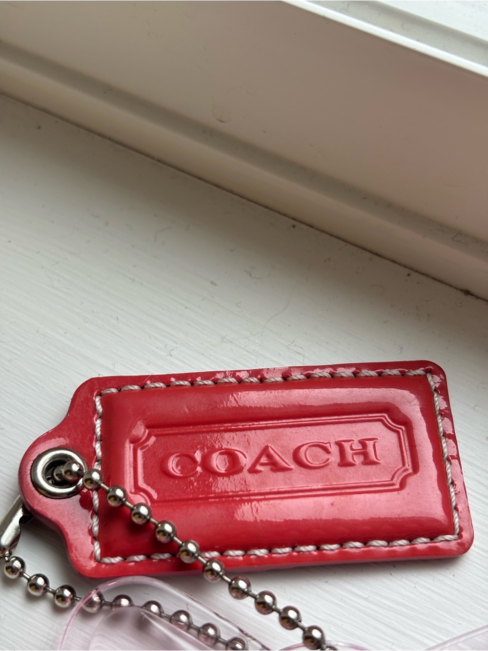 COACH Pink Butterfly & Leather Charm Keychain’s - Picture 4 of 7